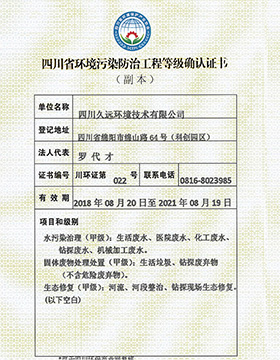 环境污染防治工程甲级